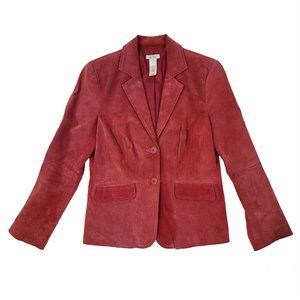 Liz & Co Red Suede Jacket